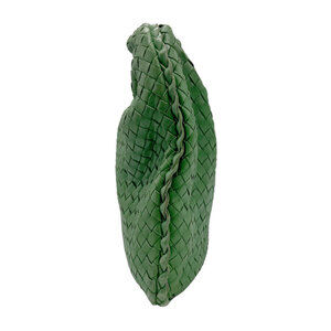 Bottega Veneta Handbag Green Leather Intrecciato